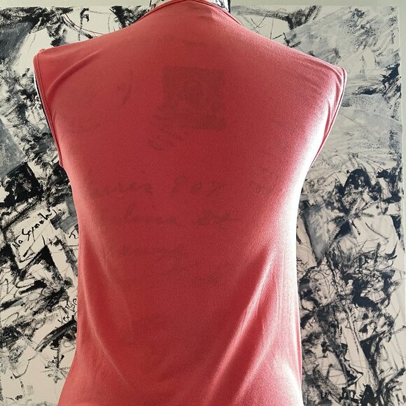 Ann Taylor Coral Rutched Top - Picture 4 of 5